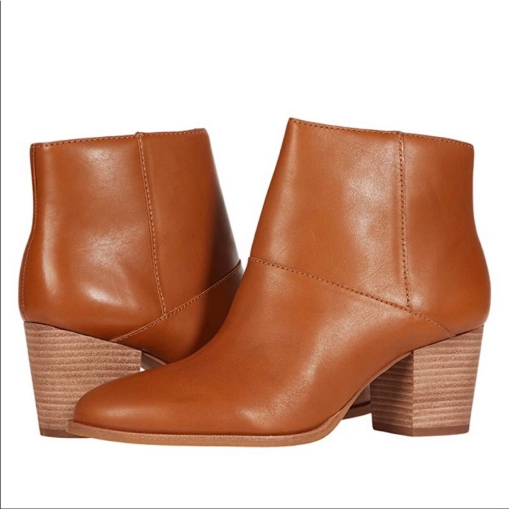 New Madewell Becca Leather English Saddle Boots/Booties